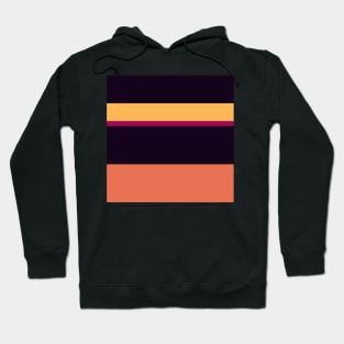 A unique unity of Almost Black, Jazzberry Jam, Faded Red, Dark Peach and Butterscotch stripes. Hoodie